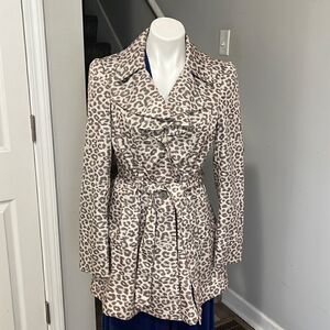 ATMOSPHERE  ANIMAL PRINT TRENCH COAT🧥SIZE S